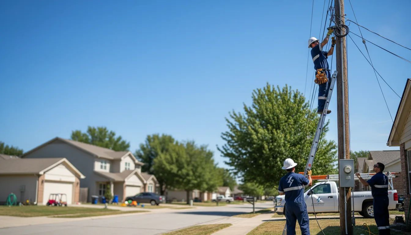 Residential electrician providing installation services in Plano, IL